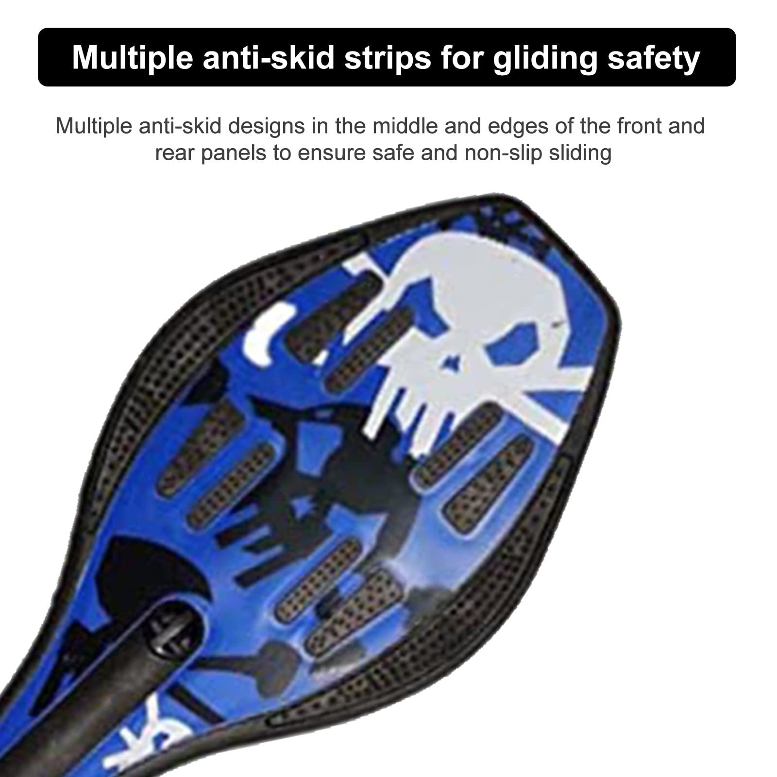 YEYGRIEM YEYGRIEM Rip Stick Skateboard, Compact and Lightweight Ripstick Deluxe Junior Caster Board with Illuminating Wheels and 360 Degree Casters for More Excitement and Fun for Adults, 29.1\"*7.4\" (Blue)