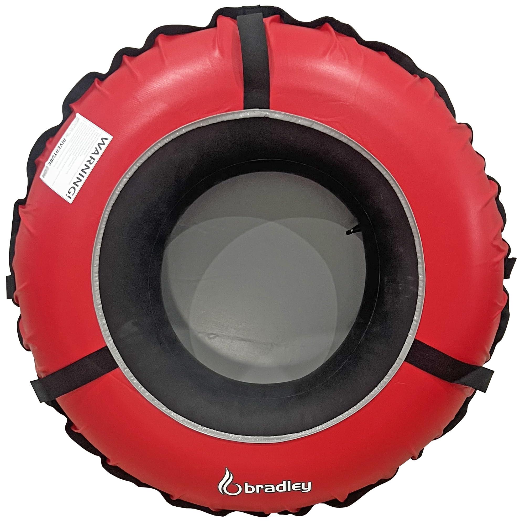Bradley Pack of Two Bradley Heavy Duty Tubes for Floating The River; Whitewater Water Tube; Rubber Inner Tube with Cover for River Floating; Linking Tandem River Tubes; River raft Tube Red