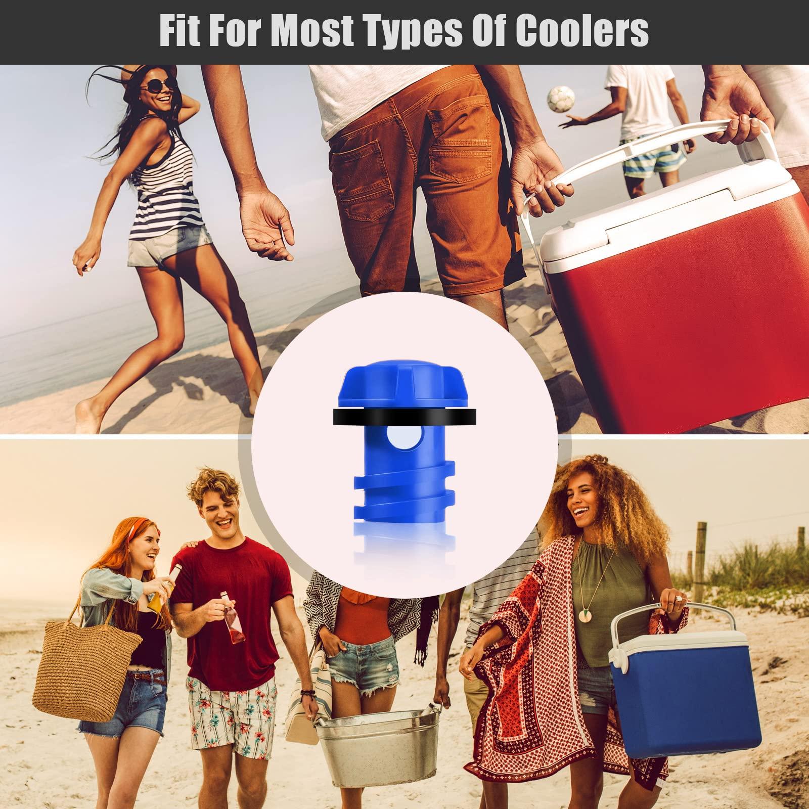 Honoson Honoson Cooler Drain Plug Replacement Parts Cooler Accessories Kit Compatible with Most Rotomolded Coolers Including Most Major Brands Small Drain Plug with Leak-Proof Design (Dark Blue)