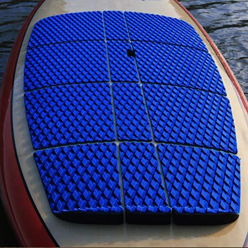 Abahub Abahub 12 Piece Surf SUP Deck Traction Pad Premium EVA with Tail Kicker 3M Adhesive for Paddleboard Longboard Surfboard Navy Blue