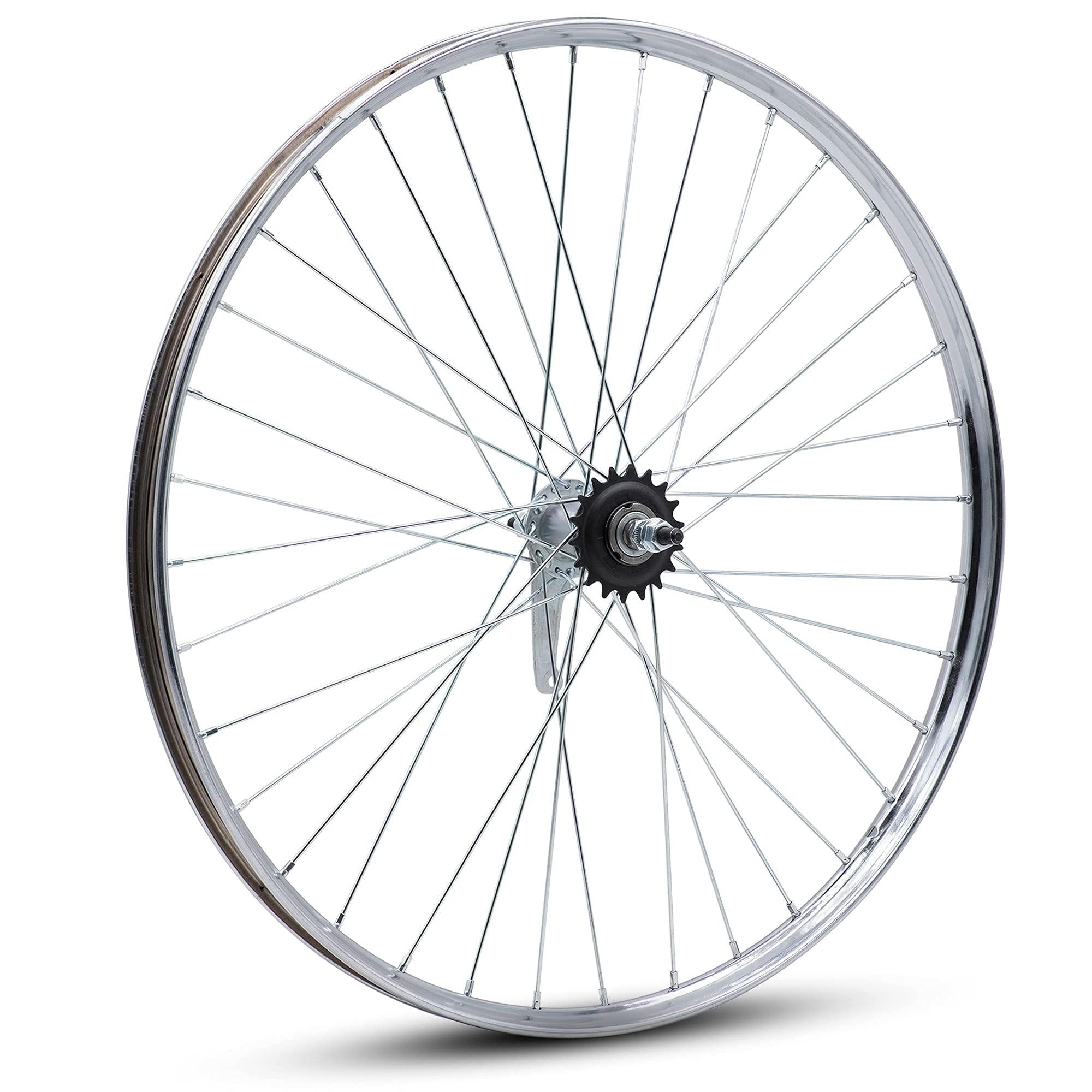 Flying Horse BBR Tuning Heavy Duty 12 Gauge 26Inch x 1.25 Inch Rear Bike Rim - Bicycle Wheel - Mountain Bicicleta - Coaster Brake - Silver