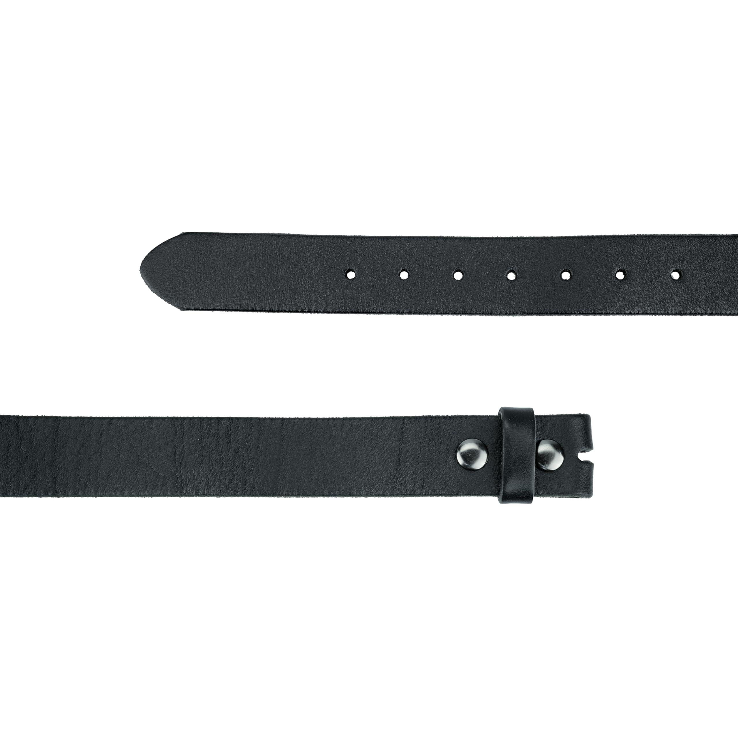 Gelante Gelante Genuine Full Grain Leather Belt Strap without Belt Buckle G2016-BK-XL