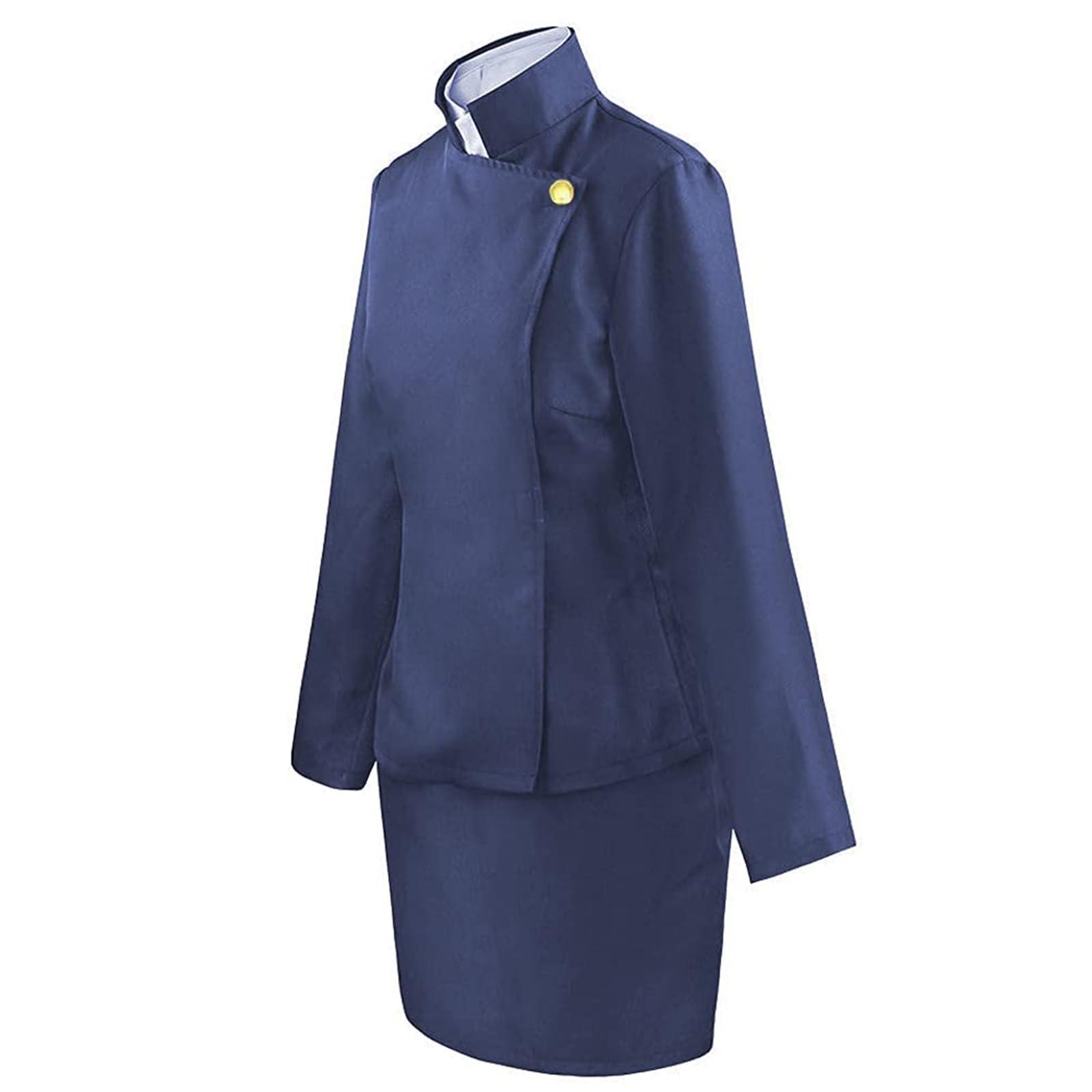 IOPBOT IOPBOT Anime JJK Jujutsu Zenin Maki Cosplay Costume Girls Women Japanese School Uniform Skirt Mai Dress Halloween Outfit (blue 01, Small)