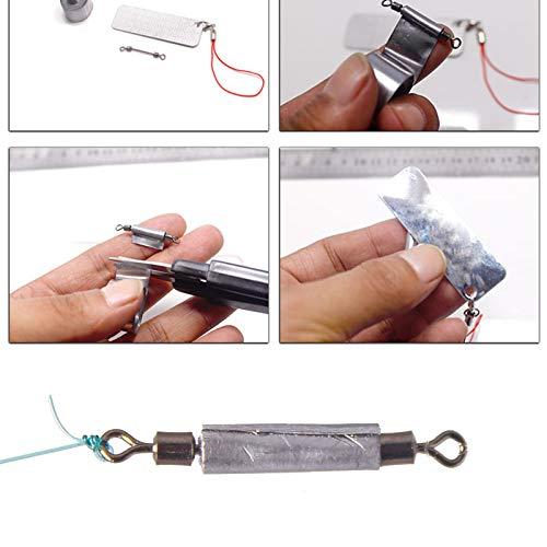 unclesportinfof unclesportinfof Fishing Sinker Connector Lead Pieces Seat for Crappie Bass Carp Fishing (L-100 Pieces)