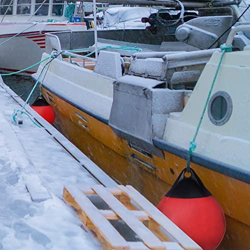 X-Haibei X-Haibei Pair of Boat Fender Ball Round Anchor Buoy, Dock Bumper Ball Inflatable Vinyl A-Series Shield Protection Marine Mooring Buoy Red, A29 D11.8*H13.8 inch
