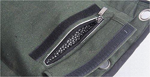 ZooBoo ZooBoo Wing Chun Kung Fu Wall Bag Canvas Leather Kick Boxing Striking Punch Bag (Leather Army Green)