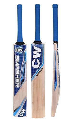 CW CW Trainer Red Blue Wooden Cricket kit for All Age Groups Kashmir Willow Cricket Bat Size 3-6 Cricket Glove Kit for Boys - Senior Men Full Size Left & Right Hand Kit (3 for 5-7 Yr, Right Red)