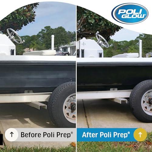 Poli Glow Poli Glow Poli Prep Concentrated RV & Boat Surface Cleaner - Removes Oxidation, Stains, Dirt, Watermarks, Old Wax, Spray-on Ceramics - Safe for Boats & RVs Fiberglass Cleaner - 32 Oz