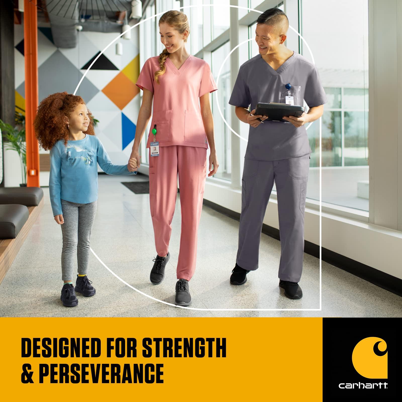 Carhartt Carhartt Cross-Flex Scrubs for Women's V-Neck Scrub Top Navy S