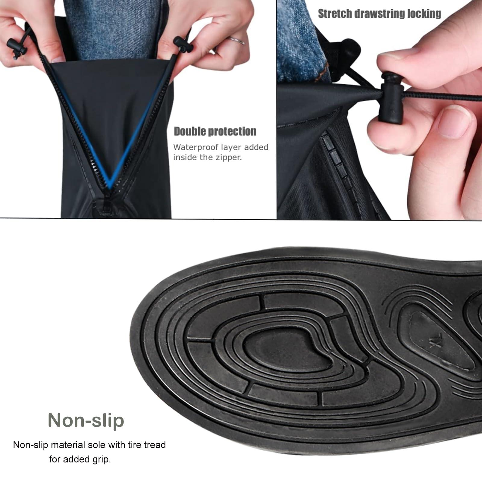 MLUUHK MLUUHK Waterproof Boot Covers, Reusable Rain Shoe Covers Non-Slip Waterproof Shoes Boots for Outdoor Cycling Camping Fishing Travel (Black, S)