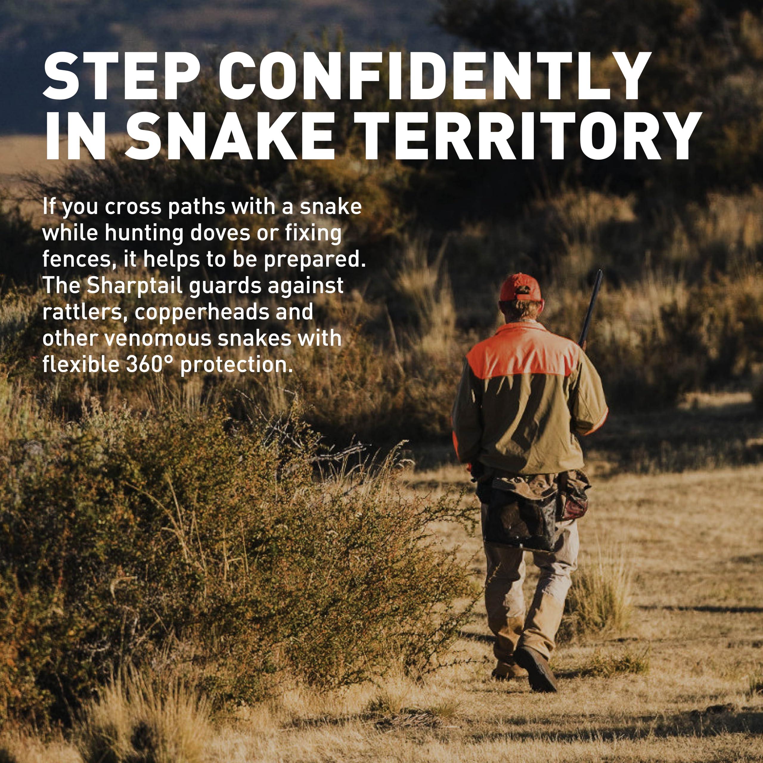 Danner Danner Sharptail 17\" Side-Zip Waterproof Snake Boots for Men - Full-Grain Leather and Nylon with 360 Snake Guard, Comfort Footbed & Traction Outsole, Brown - 8.5 D.