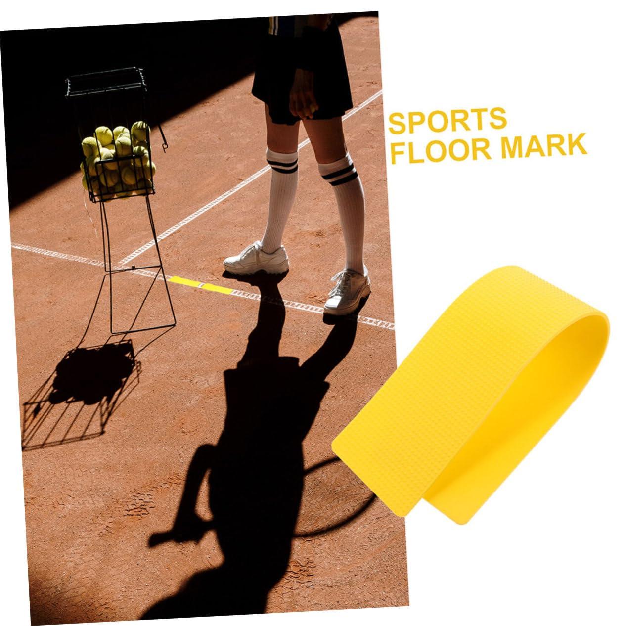 KICHOUSE KICHOUSE 8pcs Tennis Court Landmark Mat Soccer Training Markers Spot Markers Court Marking Kit Football Sign Markers Sports Court Tape Lines Training Markers Tennis Training Net Yellow PVC