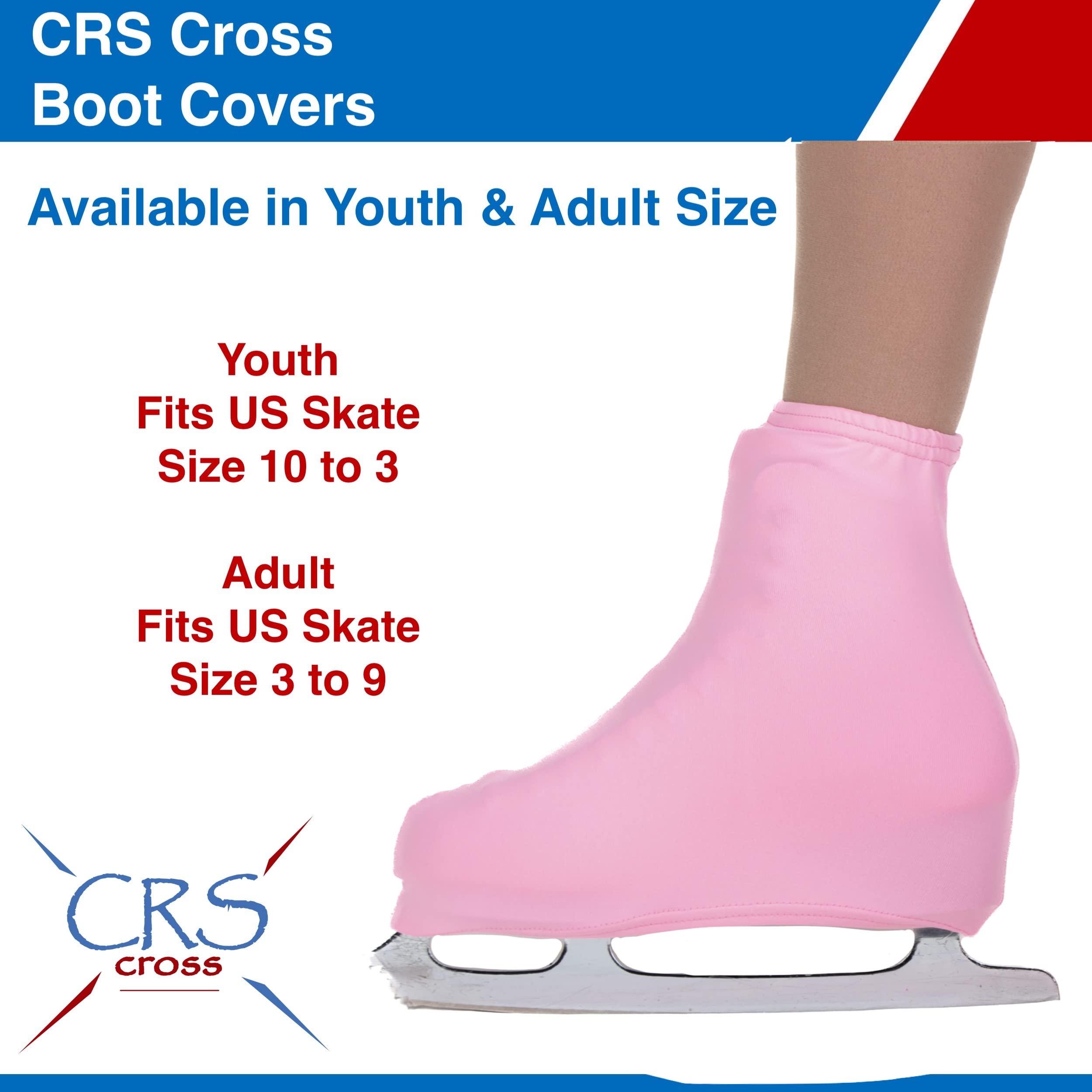 CRS Cross CRS Cross Boot Covers for Skates Lycra Skate Covers. Protect and be Performance Ready for Figure Skating, Ice Skating, Roller Skates. (Program Pink, Youth)