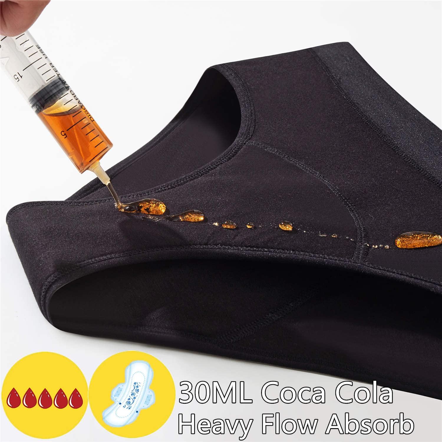 ZVZK ZVZK Period Panties Heavy Flow Women Absorbent Leak Proof Panty Postpartum Pants Menstrual Underwear Briefs 3 Pack (M, 1 PACK)