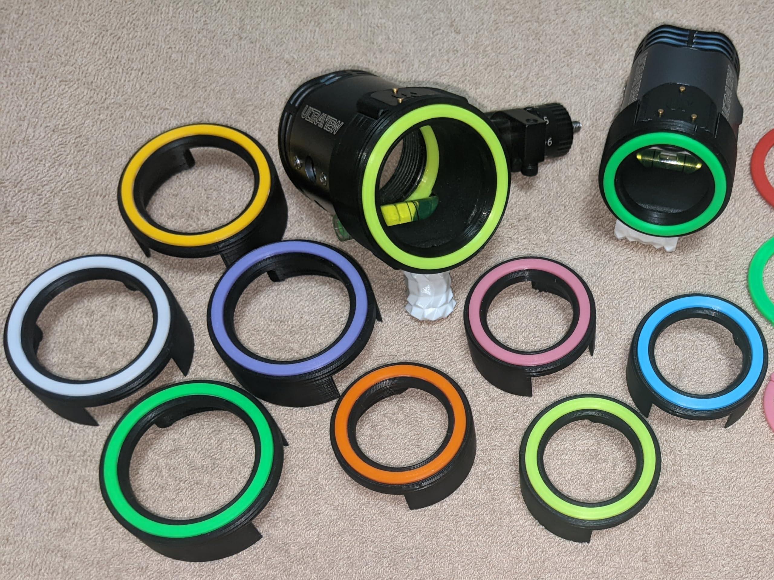 NineFit Basics *** UV3 or UV3 XL Circle Attachment *** Scope Peep Centering Ring Ultraview 3 (Orange, UV3 XL)