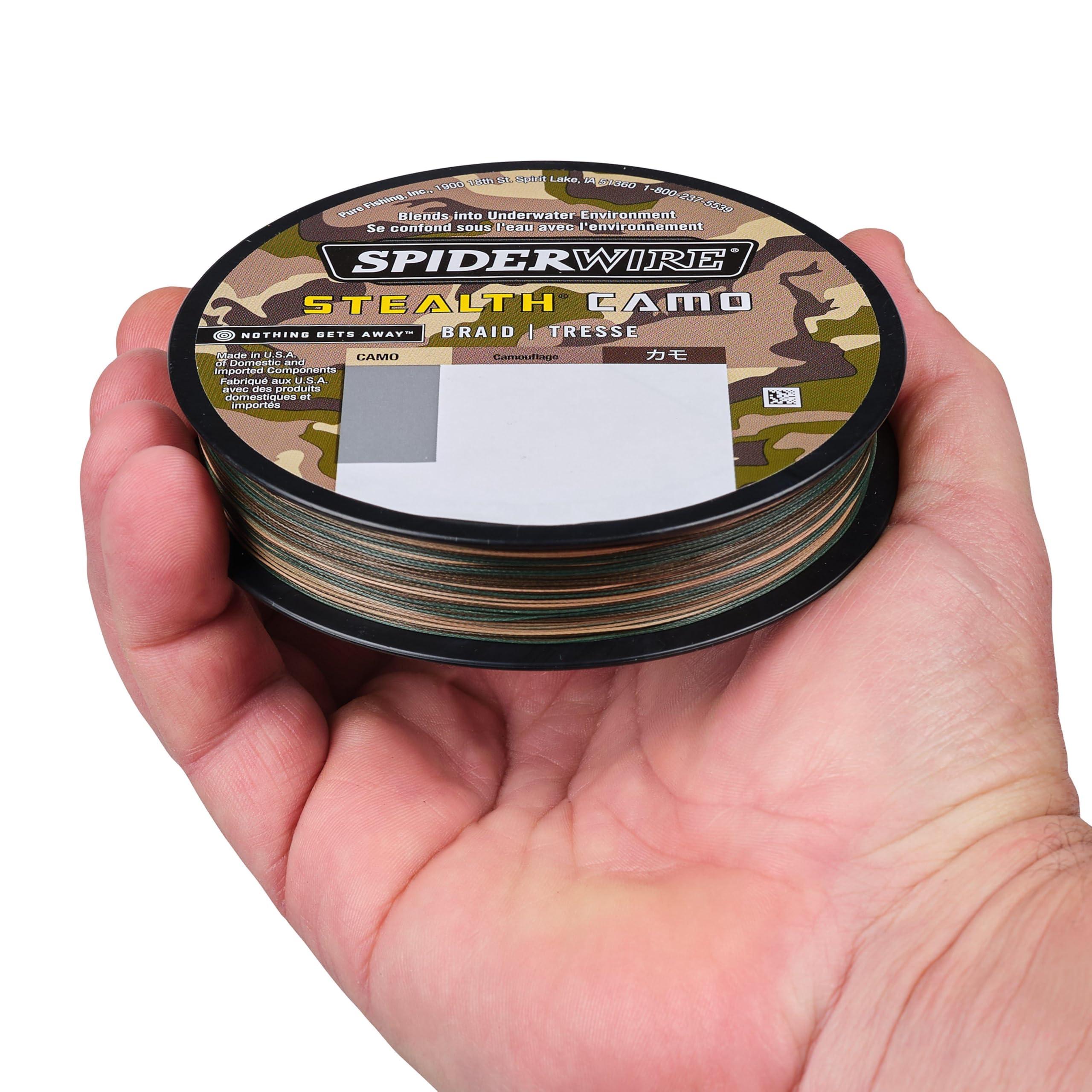 Spiderwire SpiderWire Stealth Camo Braided Fishing Line, 50lb | 22.6kg, 300yd | 274m Fishing Line, Suitable for Saltwater and Freshwater Environments