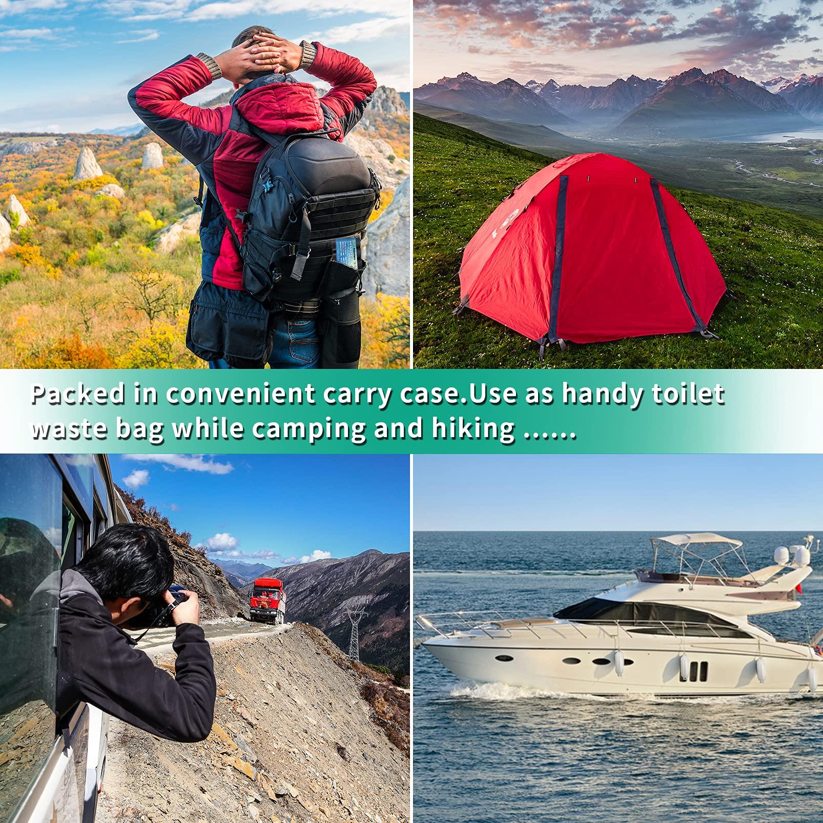Sailortenx Sailortenx 60 Count 8 Gallon Biodegradable Compostable Portable Toilet Bags, 100% Plant-Based, No Leaks, Disposable, Perfect for Camping, Hiking, Boating, Hunting