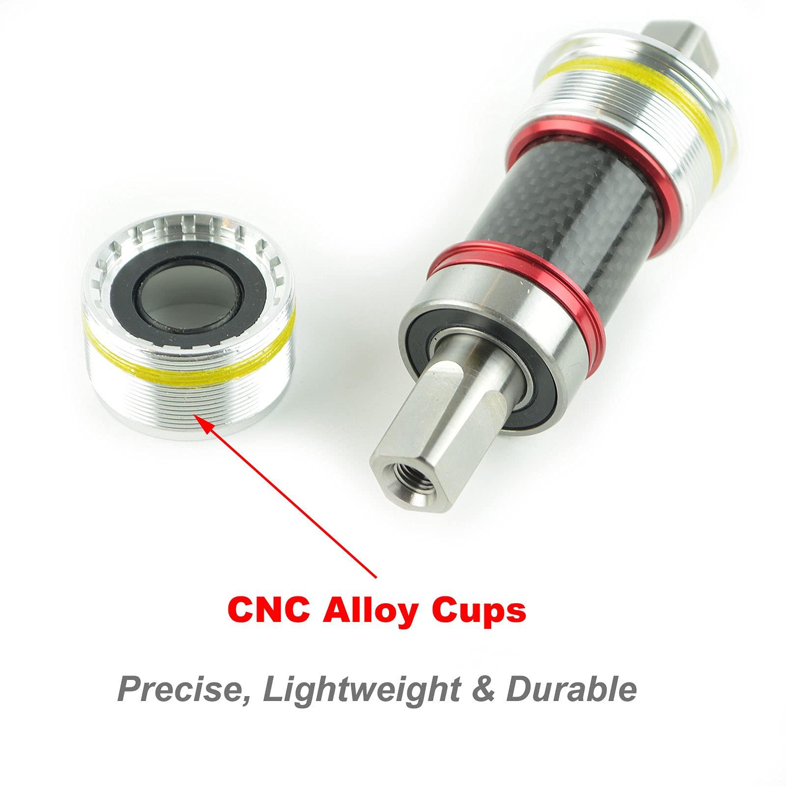 OMNI Racer OMNI Racer Worlds Lightest Titanium JIS Square Taper Bottom Bracket- Italian (Italian 70x116mm)