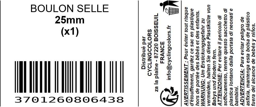 cyclingcolors cyclingcolors SEAT Post Binder Bolt 8MM Bike Saddle CLAMP Steel CR-MO Vintage (25mm)