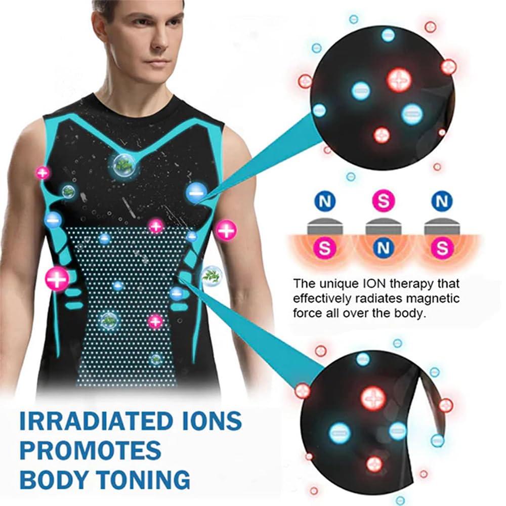 Generic Generic 2024 New Version Ionic Shaping Vest, Landscape Shaping Shirt,Version Ionic Shaping Sleeveless Shirt (Black,M), Medium