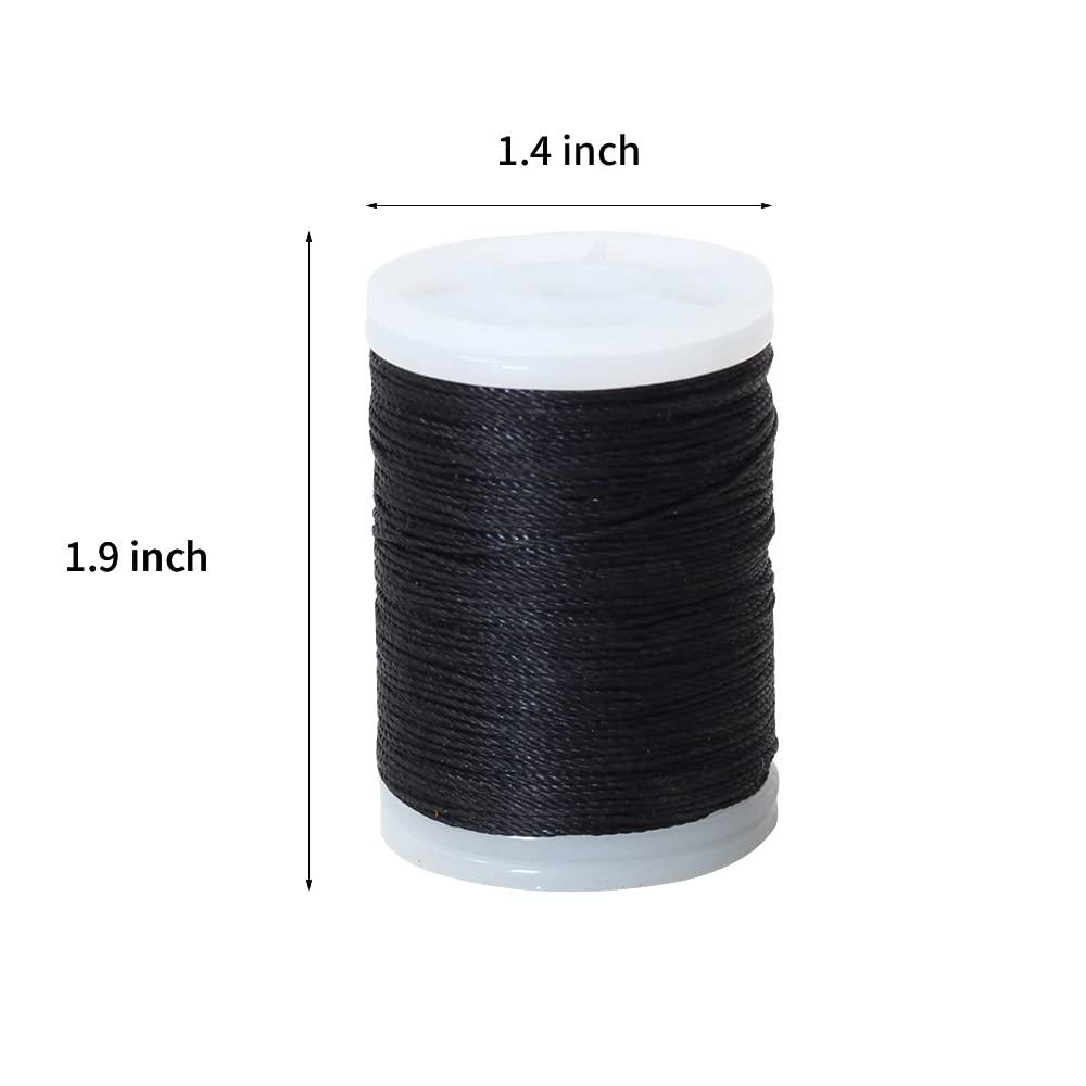 SOPOGER SOPOGER Archery Bowstring Serving Thread Jig 131 yard/120m Durable Nylon Bow Serving String Thread for Compound/Recurve Bow Tying Peep Sight Nock (Black)