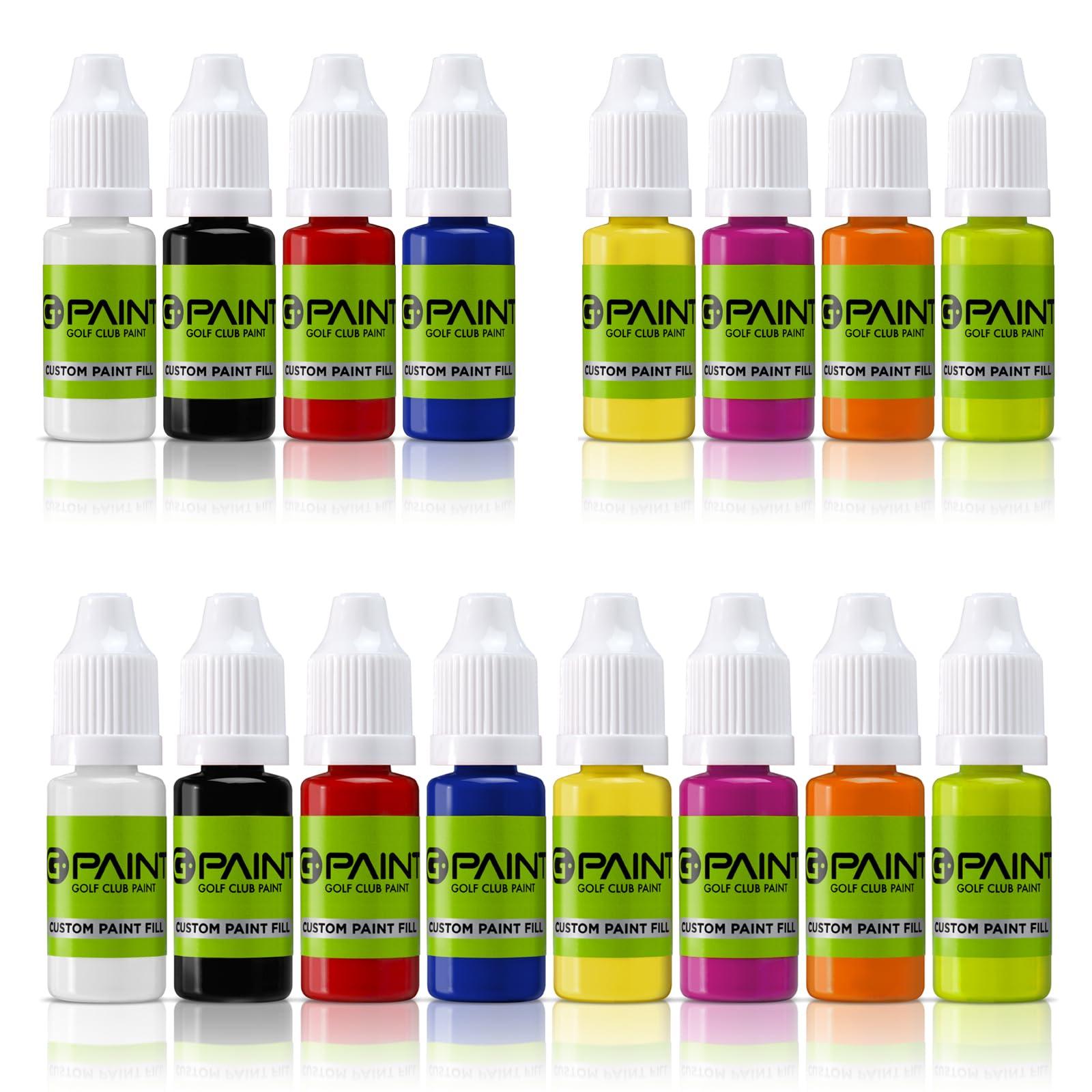 G-Paint G-Paint Golf Club Paint - Touch Up, Fill in, Customize or Renovate Your Clubs - 4 Pack of 10ml Bottles. Yellow, Pink, Orange & Green