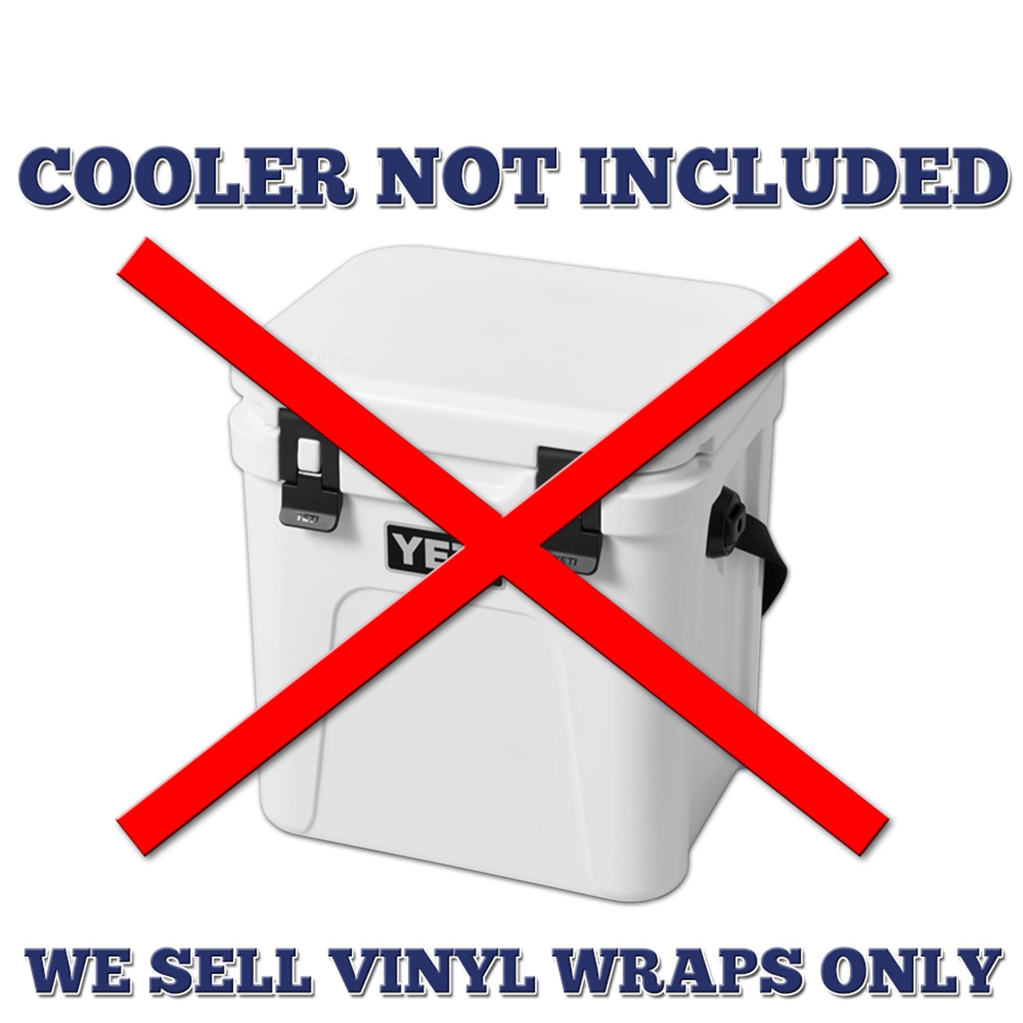 USATuff USATuff Vinyl Cooler Lid Kit Compatible with YETI 24 qt Roadie | Easy Peel & Stick Application Cooler Skin Decal Wrap | Durable Pre-Cut Pieces | Made for Outdoor Use - USA Flag Color