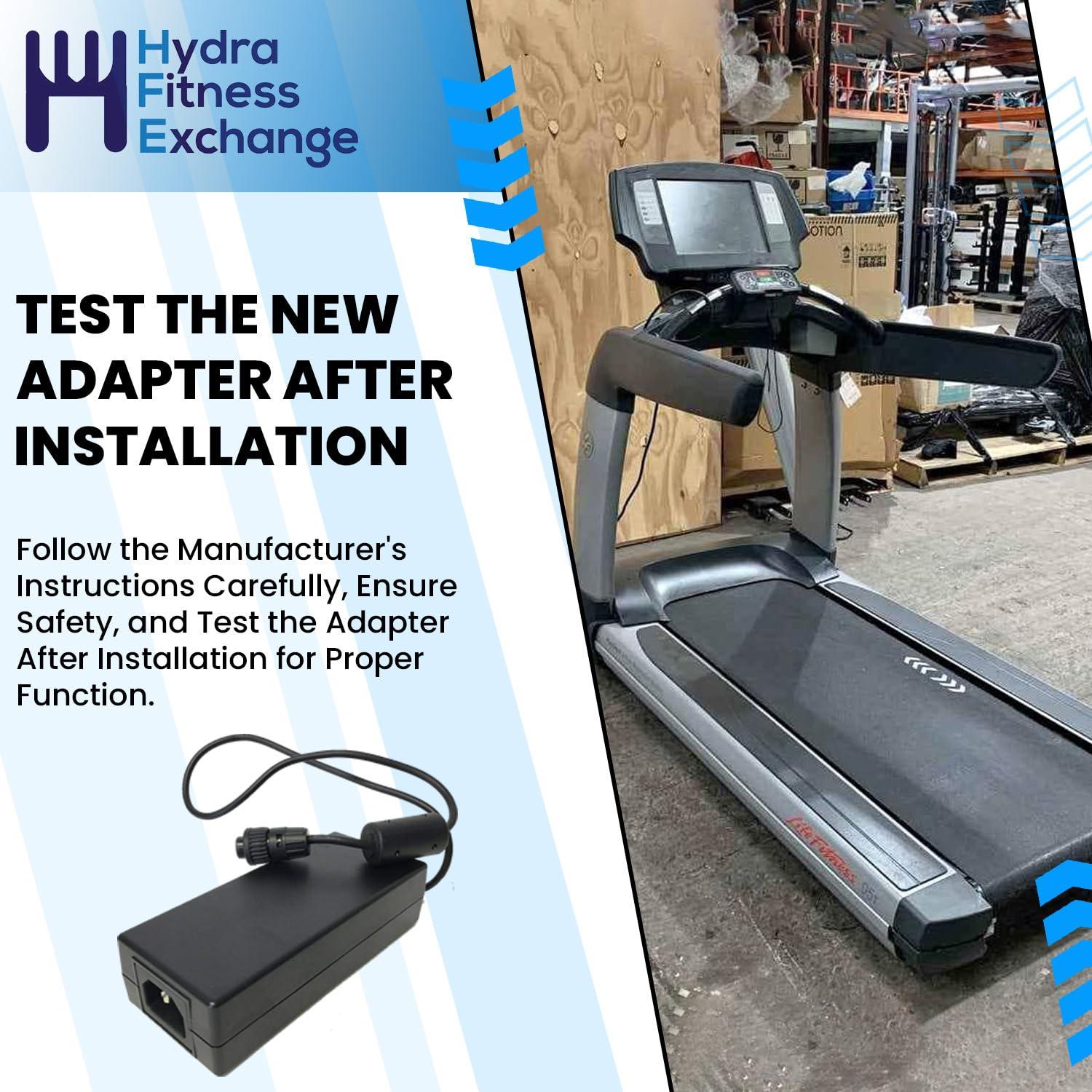 Hydra Fitness Exchange Power Supply Cord DC Adapter 5A, 24V 0017-00003-1091 Work W Life Fitness Treadmill