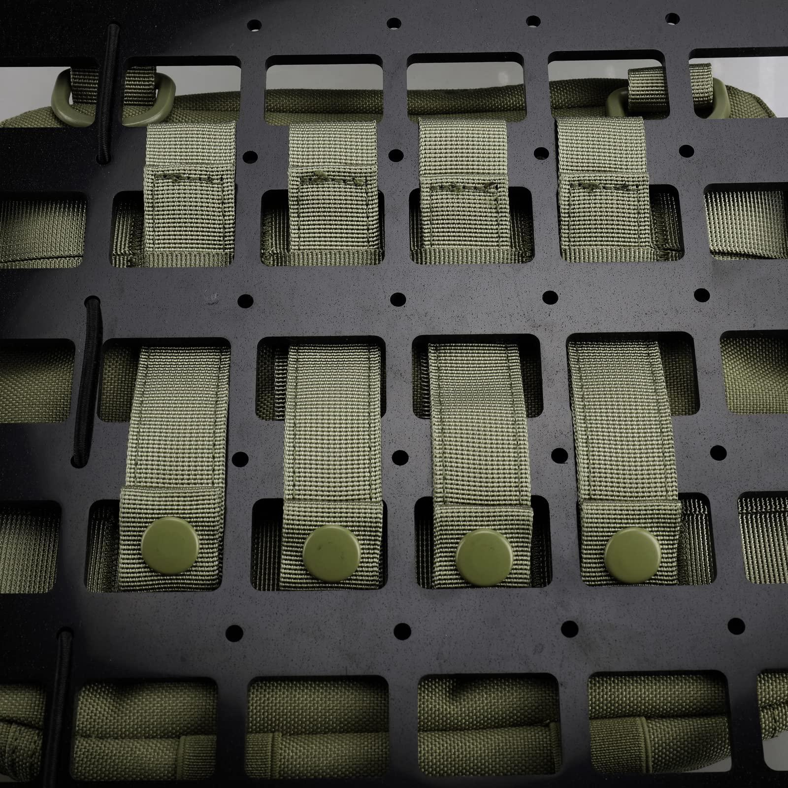 WYNEX WYNEX Molle Strap 6 inch, Tactical Molle Strap Molle Webbing Straps Attachment Snap Strap Nylon Thumb Snap Straps 4 Packs