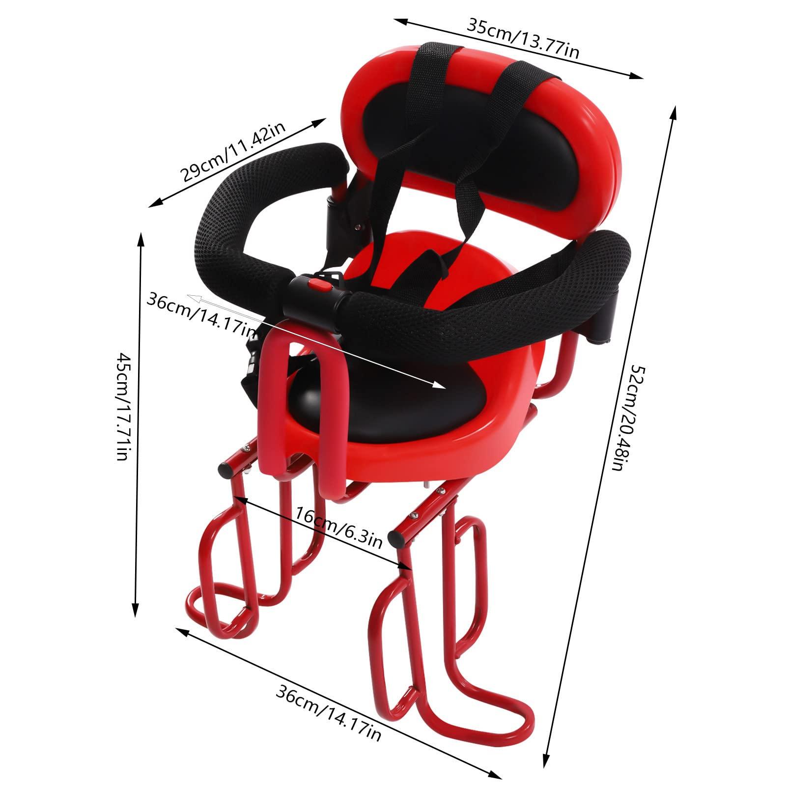 DDBESSIC DDBESSIC Kids Bike Seat, Comfortable Rear Child Bike Seat, Back Mount Child Seat for Adult Bike, Removable Toddlers Bicycle Seat with Wider Footrest and Guardrail