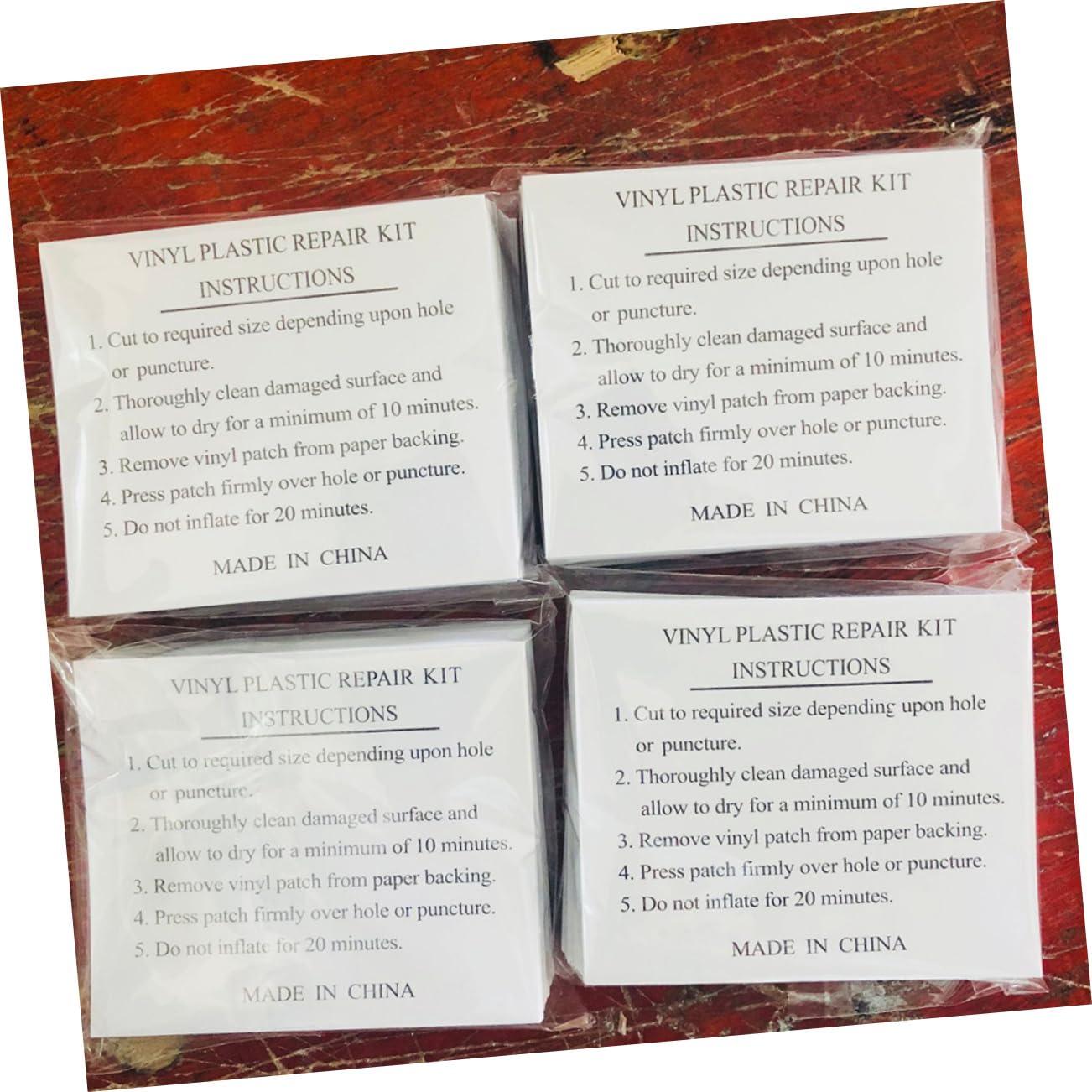 BESPORTBLE BESPORTBLE 20pcs Inflatable Boat Repair Kit Square PVC Patch Kit Light Grey Patch Glue Tool for Kayak Canoe