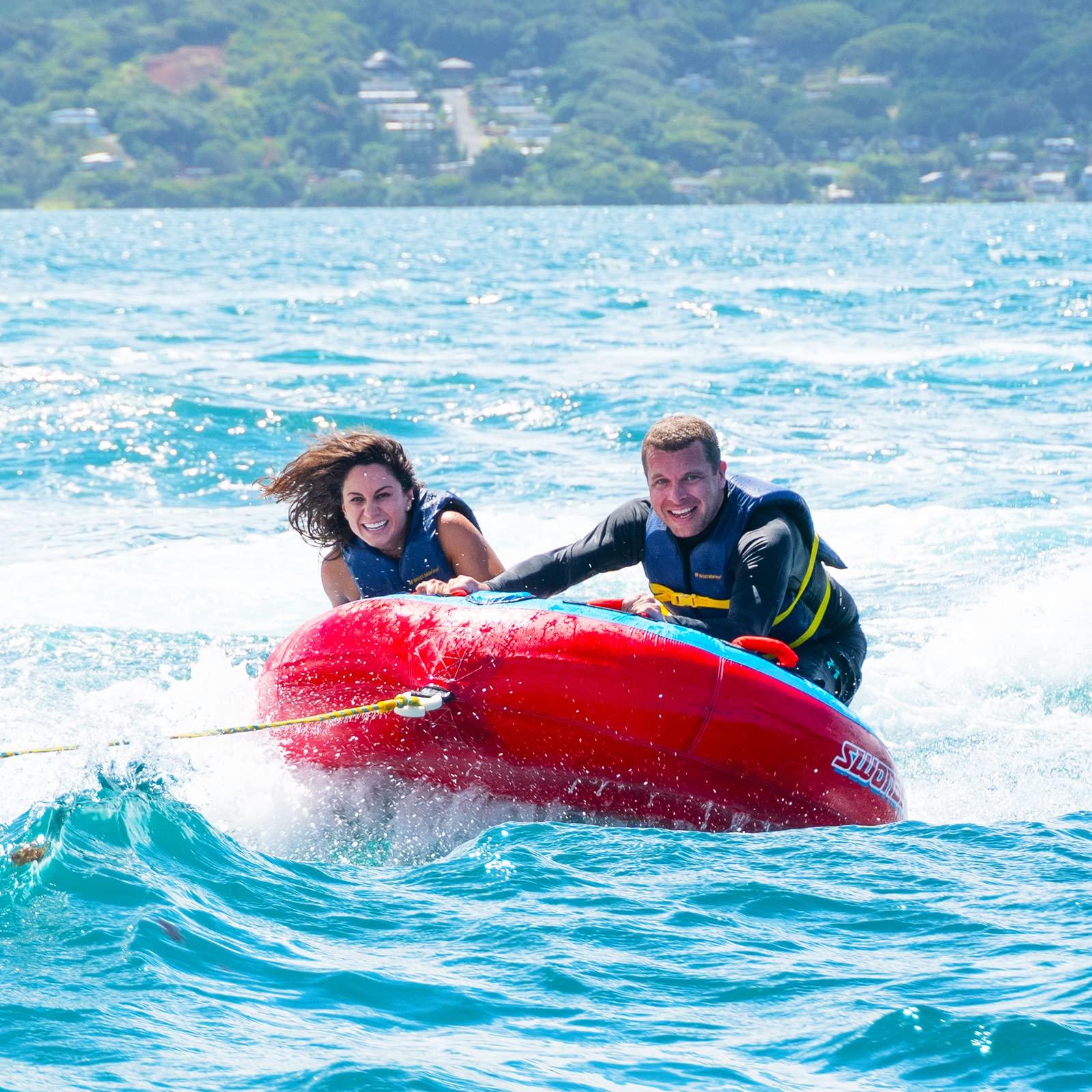 Swonder Swonder Towable Tubes for Boating, 65 & 75 Boat Tubes and Towables - Newport Classic Round Inflatable Tubes for Boats to Pull