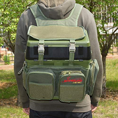 ZFF ZFF Fishing Seat Box & Rucksack - Fly Sea Coarse Fishing Seat Backpack 34 * 18 * 40cm Small Fishing Box (Color : B)