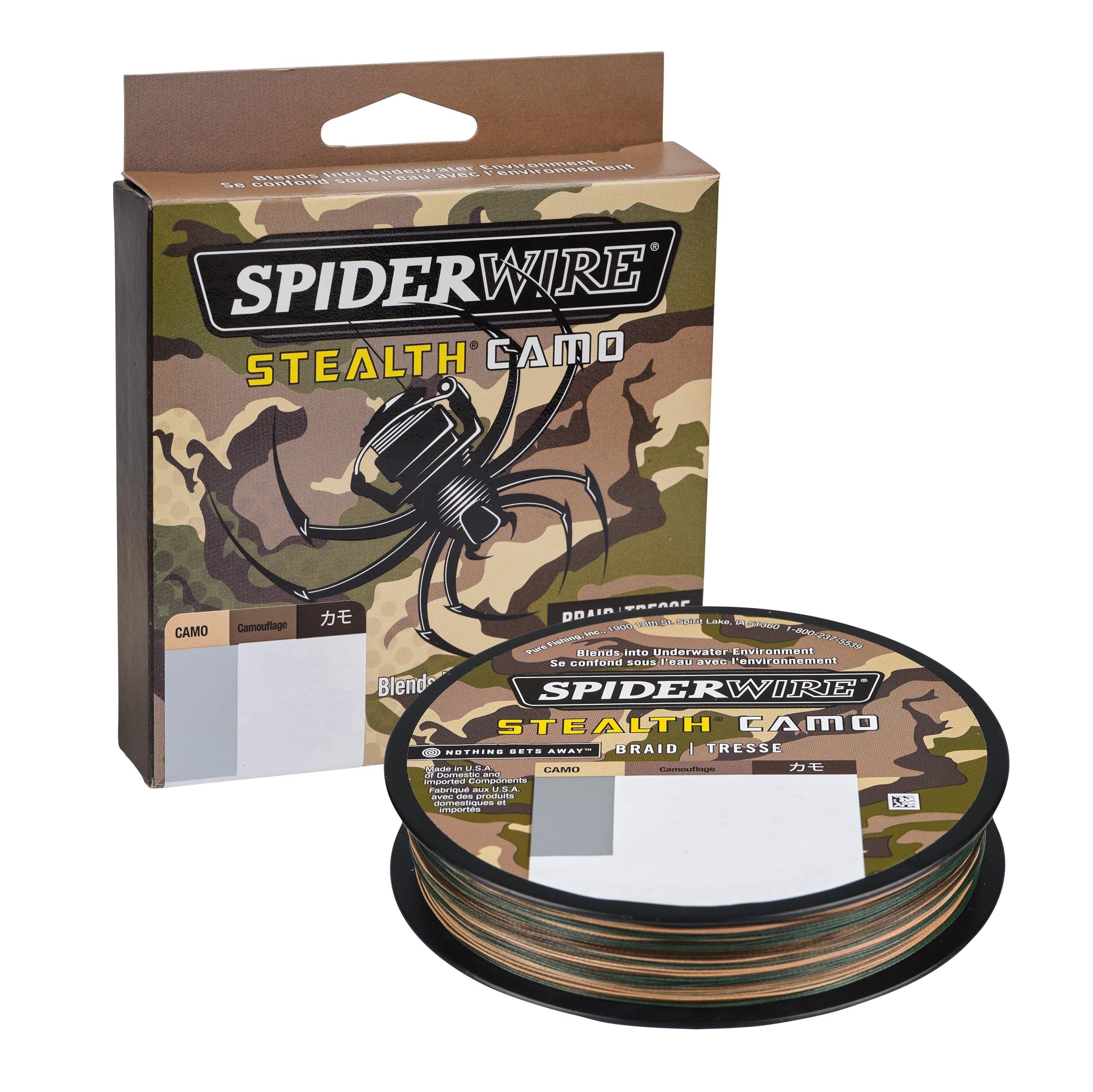 Spiderwire SpiderWire Stealth Camo Braided Fishing Line, 50lb | 22.6kg, 300yd | 274m Fishing Line, Suitable for Saltwater and Freshwater Environments