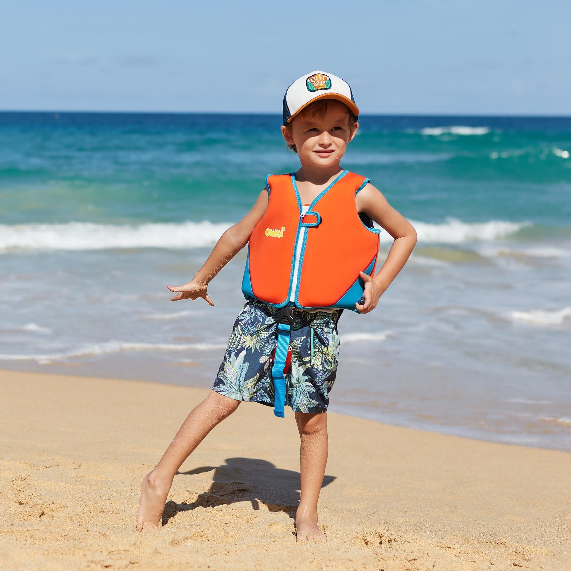 OSHYLE OSHYLE Children\'s Girls Boys Swimming Vest for Toddlers with Adjustable Safety Straps Age 1-9 (Dinosaur, M(3-6))