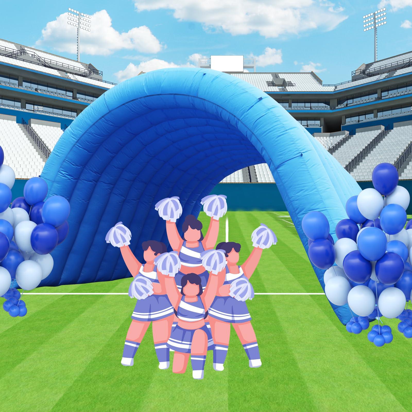 xmaybang xmaybang 16.5 x 10 x 10FT Inflatable Tunnel Sports Entrance with Blower Football Tunnel Tent Entryway for Business Advertise Party Exhibition Promotion Street,Shop,Supermarket,School Blue