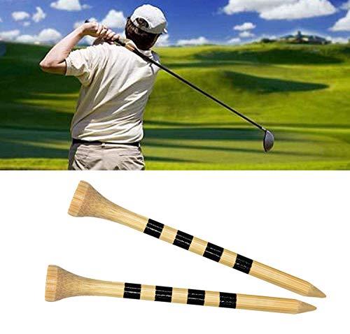 Zivisk Zivisk Wooden Golf Tees 3-1/4 inch 100 Count, 3.25\" Long Golf Wood Bamboo Tees(Natural Color,83mm)