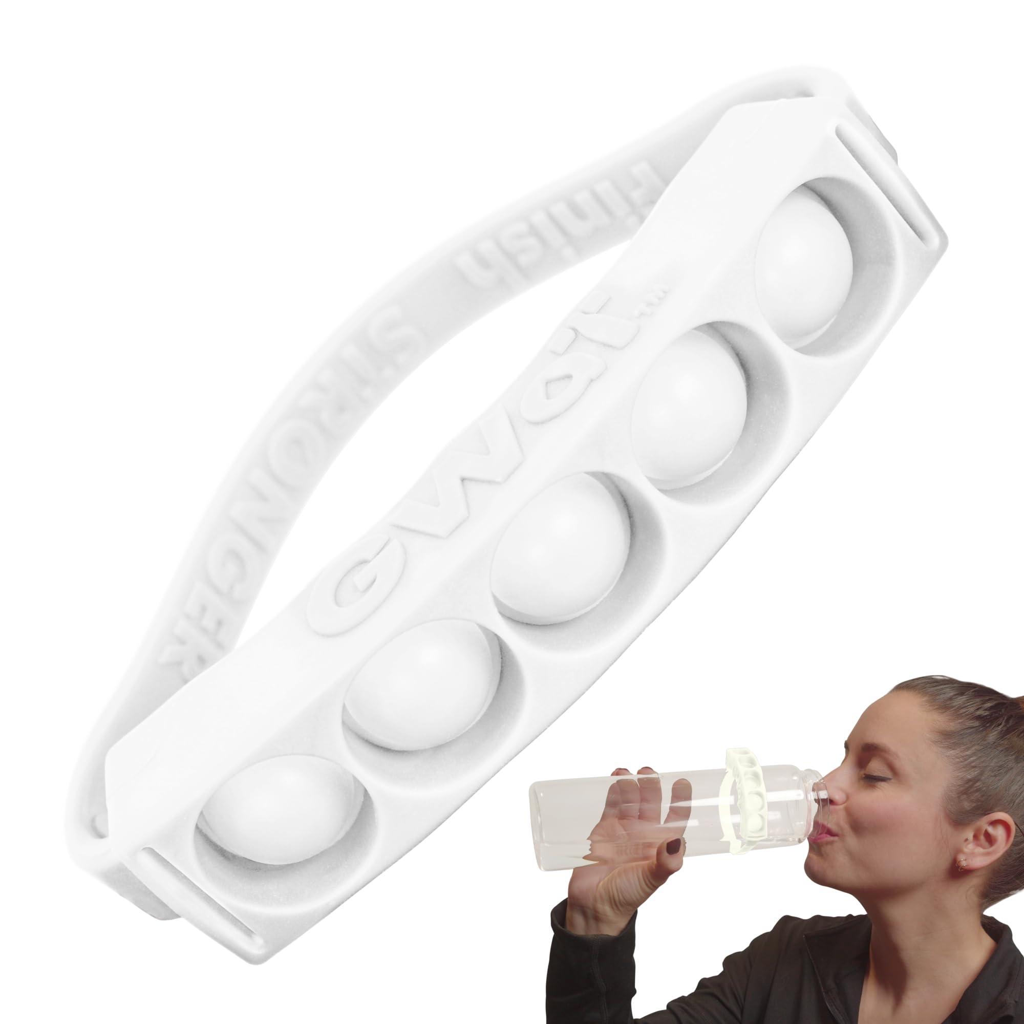 GWaT GWaT - Hydration Tracker for Water Bottles, Helps You Drink More (Frost White)