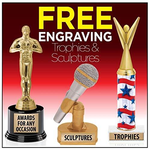Crown Awards Crown Awards Graduation Cap & Scroll Trophy, 7.25" Graduation Cap & Scroll Trophy with 5 Lines of Text Included, 20 Pack