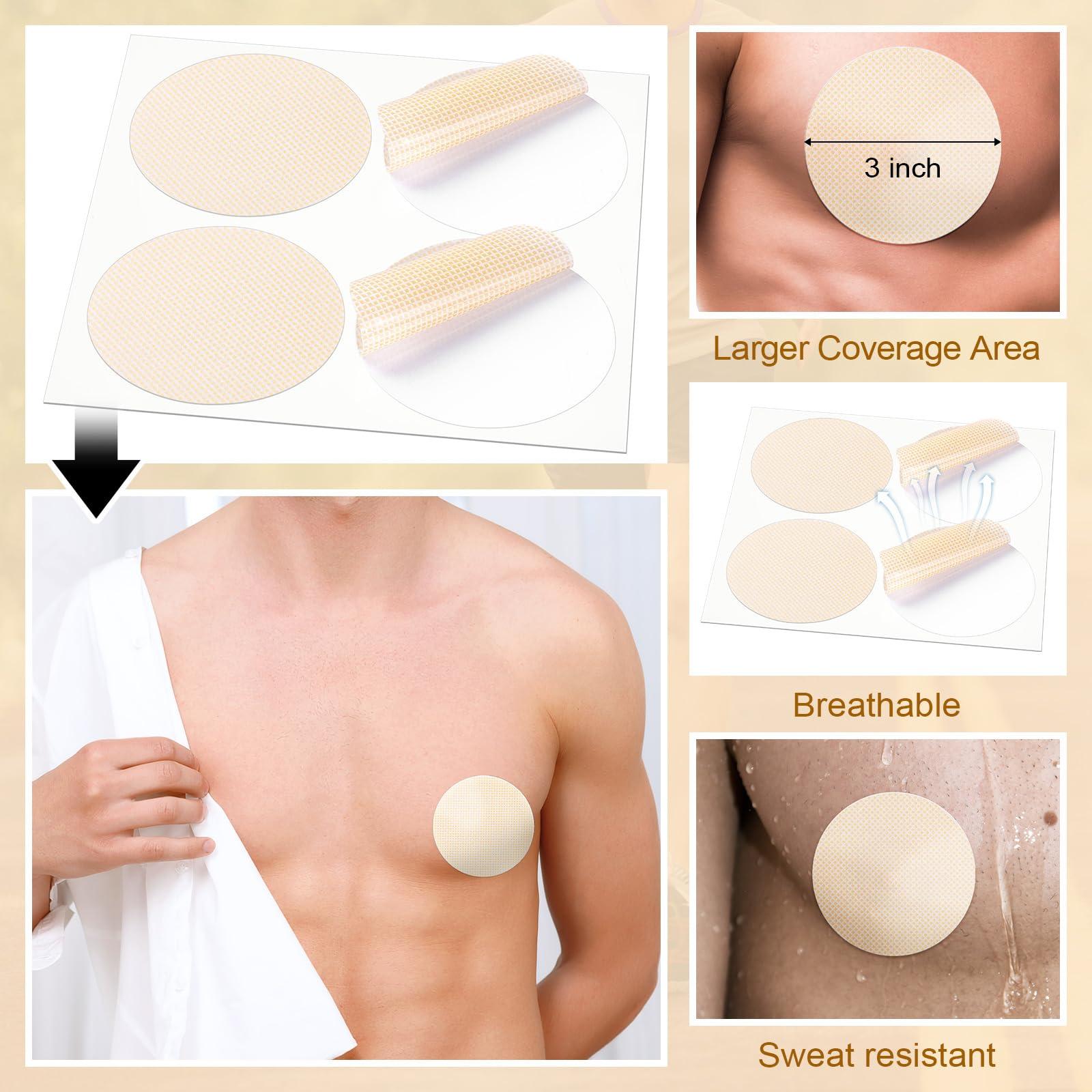 Geyoga Geyoga 200 Pcs Nipple Covers for Men Anti-chafing Mens Nipple Tape Guard Pasties for Running Sports