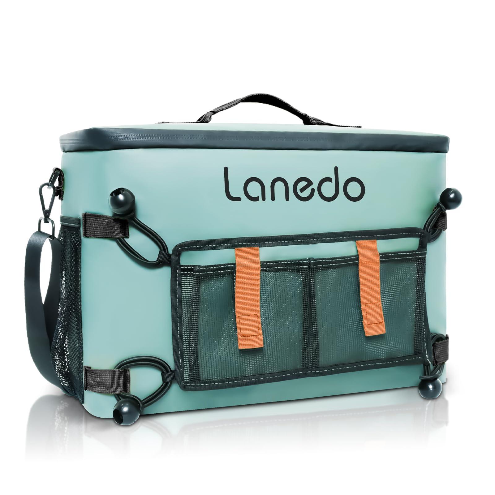 Lanedo Lanedo Deep Freeze Cooler Soft Sided Cooler Bag, 34 Can Collapsible Insulated Ice Chest, Large Leakproof Camping & Travel Cooler for Kayaking & Beach