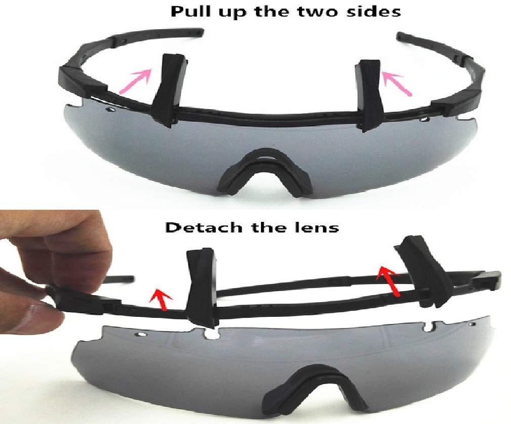 GALAXYLENSE GALAXYLENSE ICE DEA Tactical Combat Glasses For Men - Shooting Glasses - Hunting Glasses - 3 Color Replacement lens (Black)