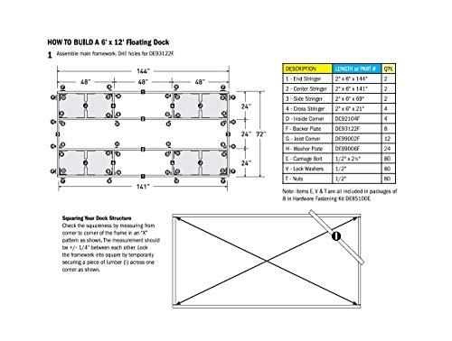 Dock Edge Dock Edge Floating Dock Connector Pin, Galvanized, 1/4"