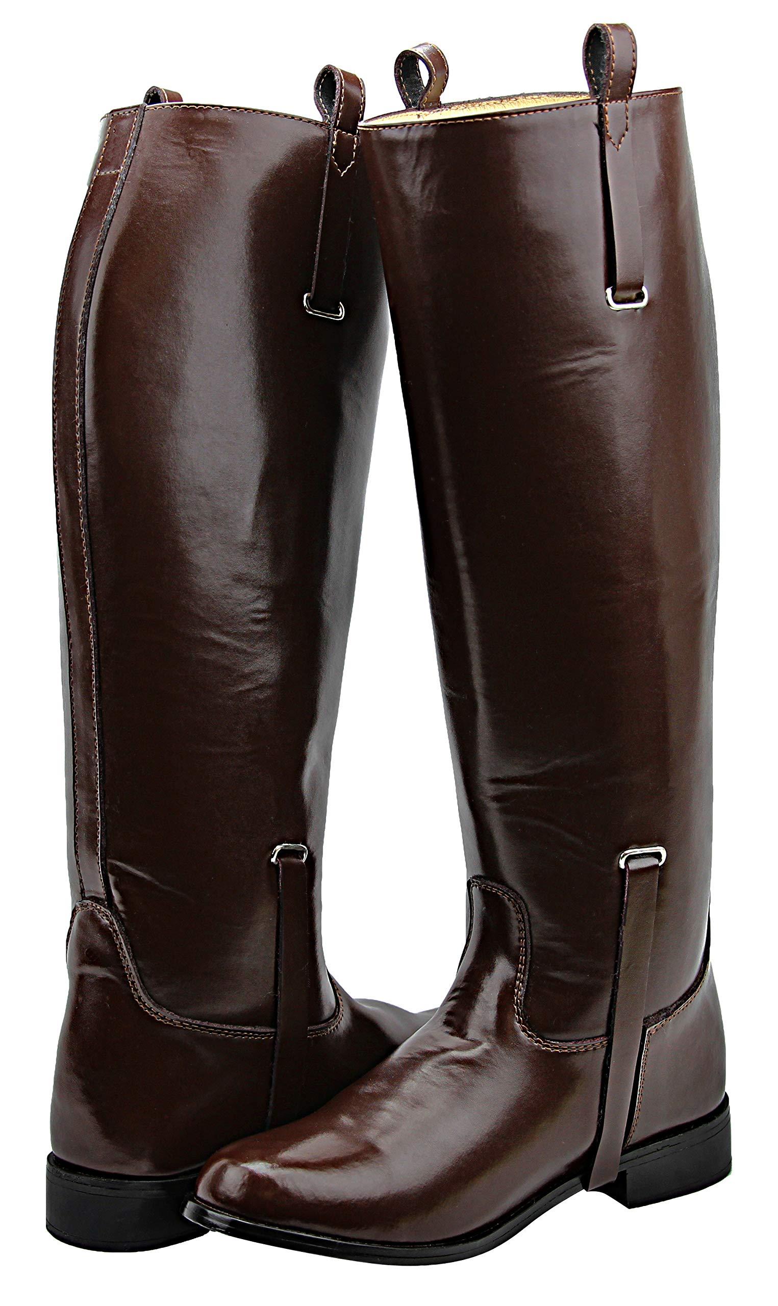 Hispar Hispar Mens Man Dignity Dress Dressage Horse Riding Boots Stylish Fashion Equestrian Pull On - Bown 10 Wide Calf