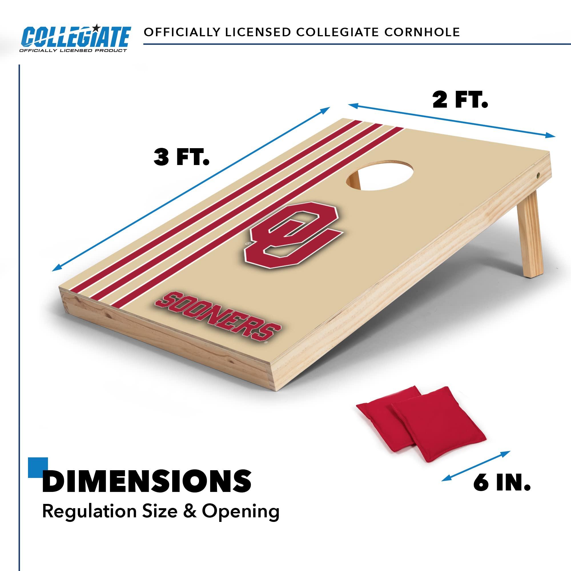Wild Sports Wild Sports 2' x 3' Set with Direct Print HD Team Graphics Great Gift for Any NCAA Fan! Bean Bag Toss Family Outdoor Games Oklahoma Sooners