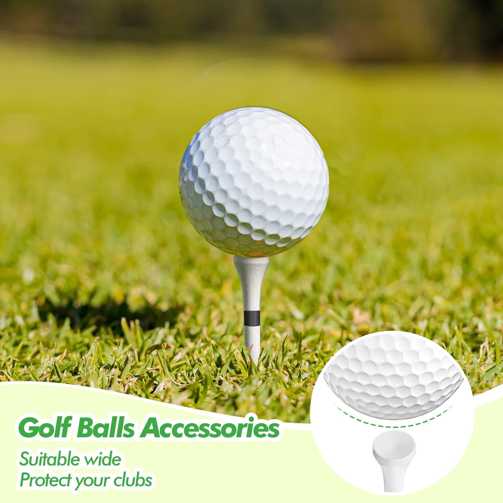 Mudder Mudder 600 Pack Golf Tees Bulk Wooden Golf Tees Wood for Men Balls Accessories(1-1/2Inch,WhiteBlack)