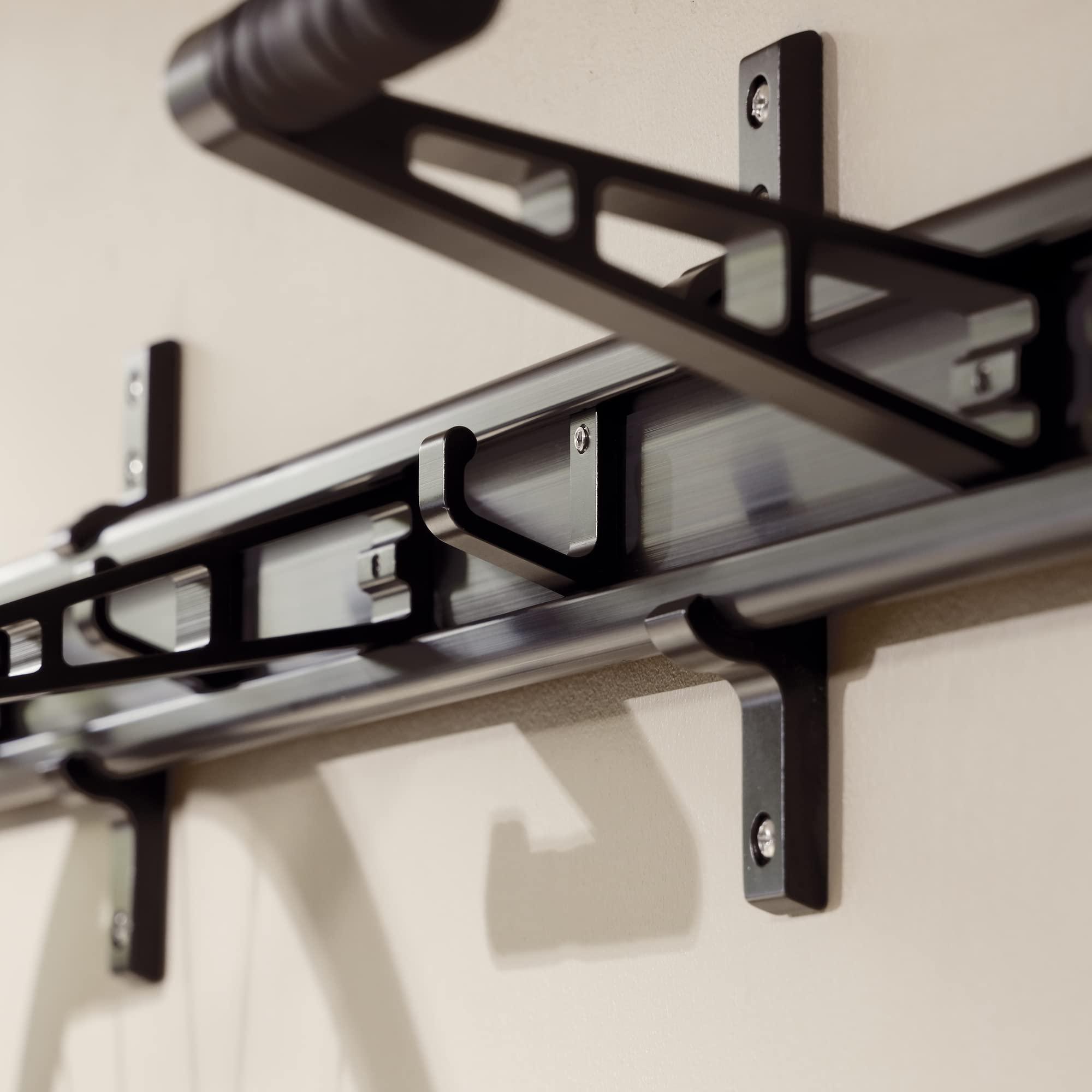 CyclingDeal CyclingDeal Bike Wall Mount Rack - Adjustable Indoor Outdoor Storage Vertical Cycling Hook Hanger Organiser - Safe & Secure for Storing MTB Road Bicycles in Garage or Home - Upgraded 5 Bikes