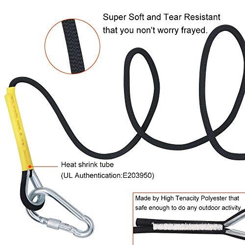 X XBEN X XBEN Outdoor Climbing Rope Rock Climbing Rope, Escape Rope Climbing Equipment Fire Rescue Parachute Rope (230 Foot) - Black