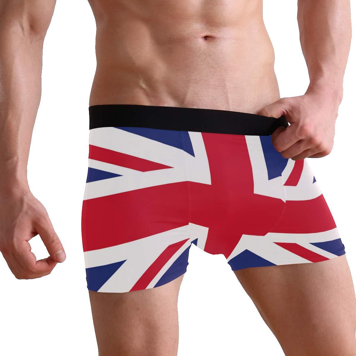 Use4 Use4 Union Jack British Flag Men's Underwear Regular Leg Boxer Brief X-Large