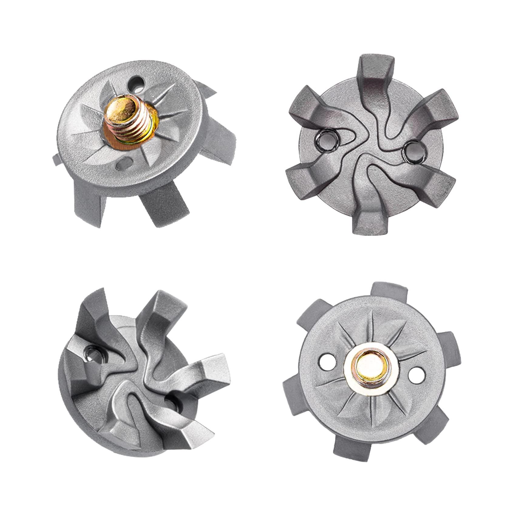 FENLERN FENLERN Golf Shoe Spikes Cleat Metal Thread Screw 6mm dia, Silver